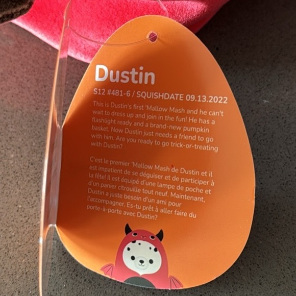 Squishmallow DUSTIN THE DALMATIAN Dante The Demon Costume 12” Halloween 2023 NEW - Picture 15 of 16